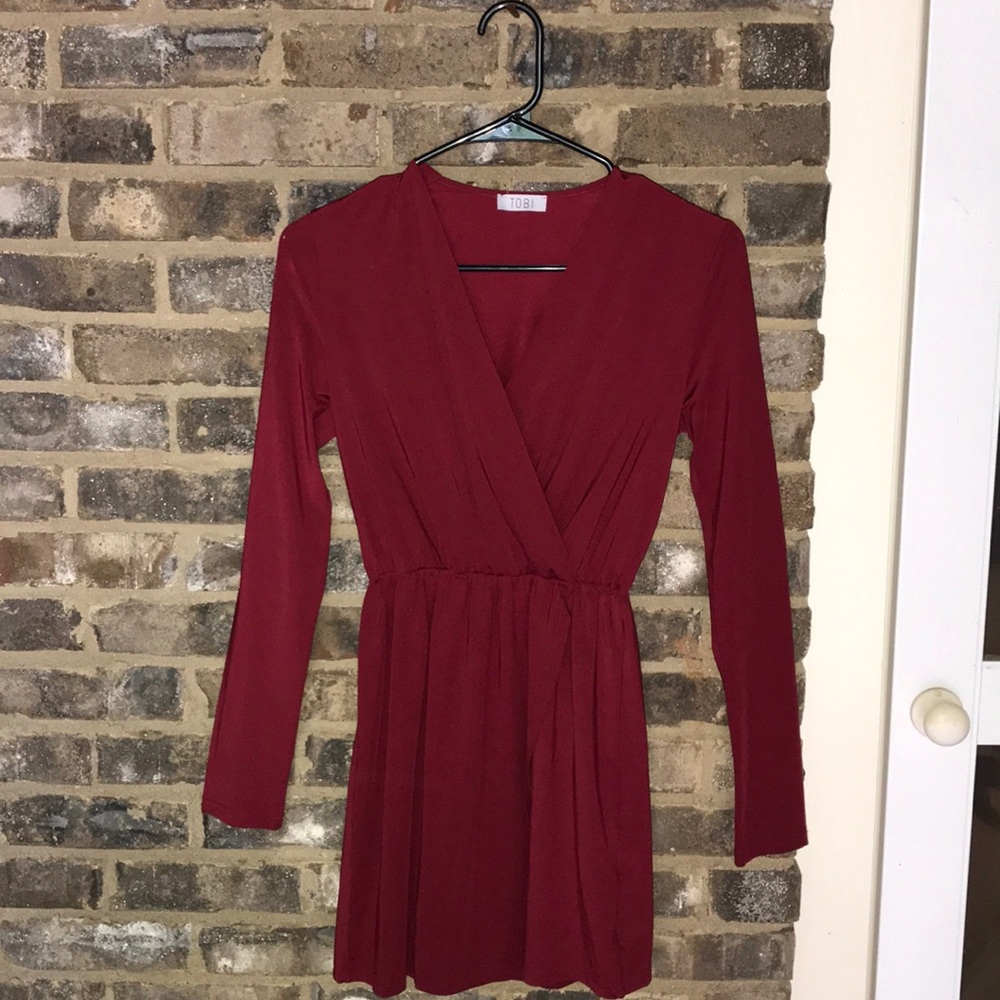 Red Tobi wrap dress small